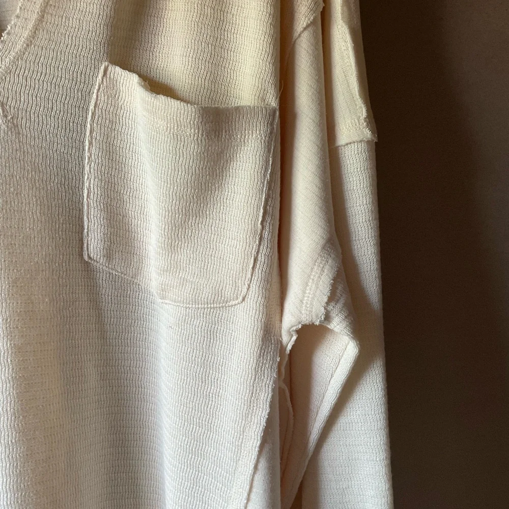 Perch by blu pepper top. Cream. Long sleeve. Size 1X